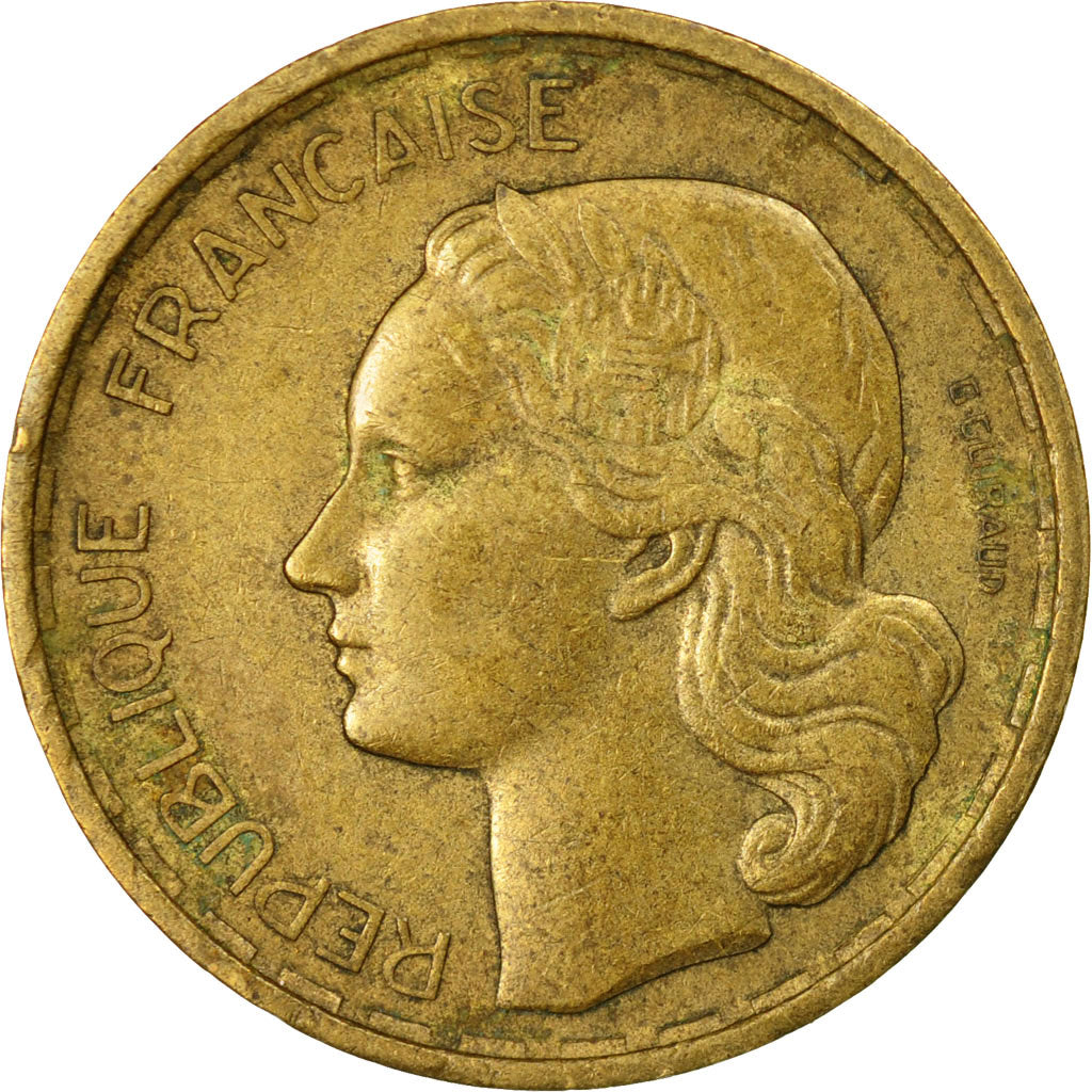 Coin, France, Guiraud, 20 Francs, 1950, Paris, VF(30-35), Aluminum-Bronze