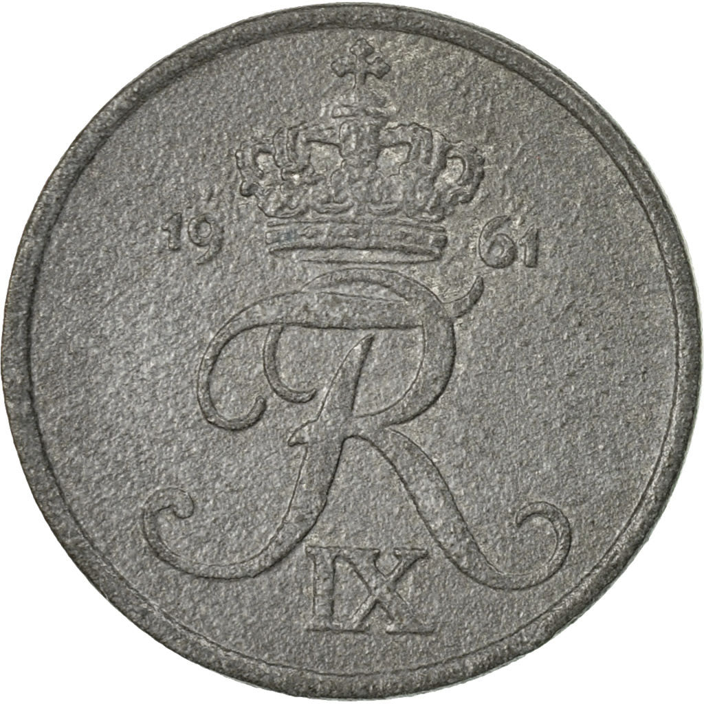 Moneta, Danimarca, Frederik IX, Ore, 1961, Copenhagen, BB, Zinco, KM:839.2