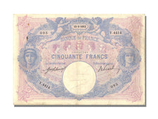 Billet, France, 50 Francs, 50 F 1889-1927 ''Bleu et Rose'', 1912, 1912-09-12