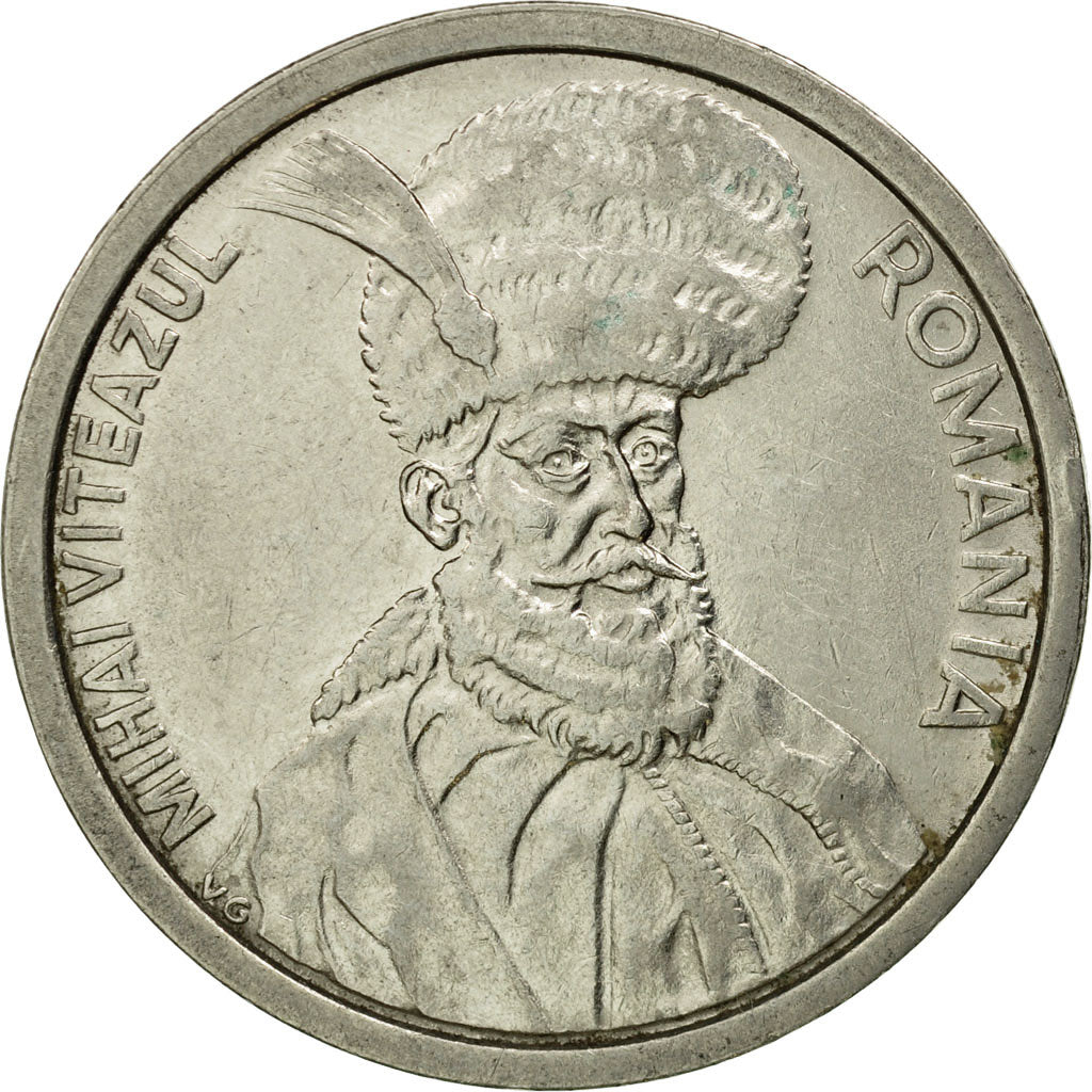 Moneta, Rumunia, 100 Lei, 1992, AU(50-53), Nickel platerowany stalą, KM:111