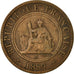 Coin, FRENCH INDO-CHINA, Cent, 1889, Paris, EF(40-45), Bronze, KM:1