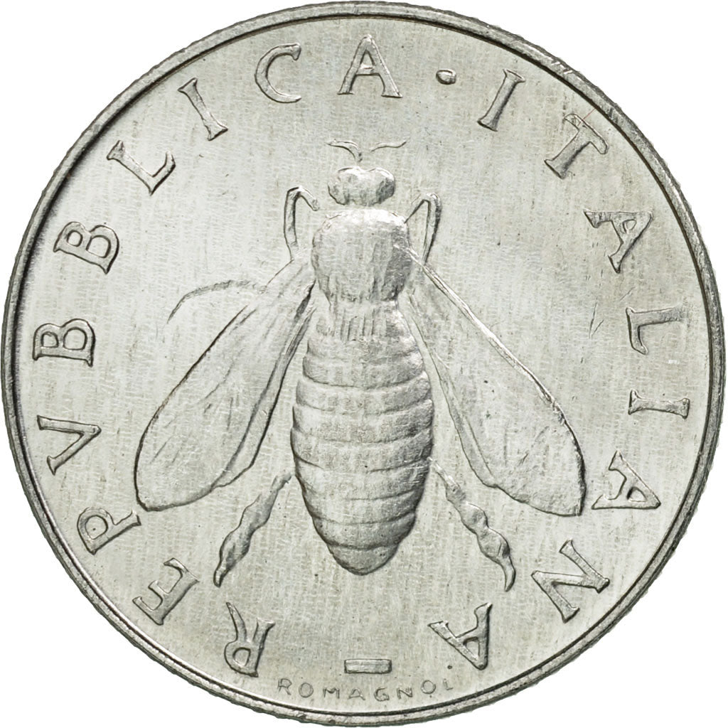 Coin, Italy, 2 Lire, 1970, Rome, AU(55-58), Aluminum, KM:94