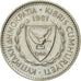 Coin, Cyprus, 25 Mils, 1981, AU(55-58), Copper-nickel, KM:40