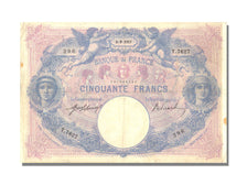 Francia, 50 Francs, 50 F 1889-1927 ''Bleu et Rose'', 1917, KM:64e, 1917-09-05...