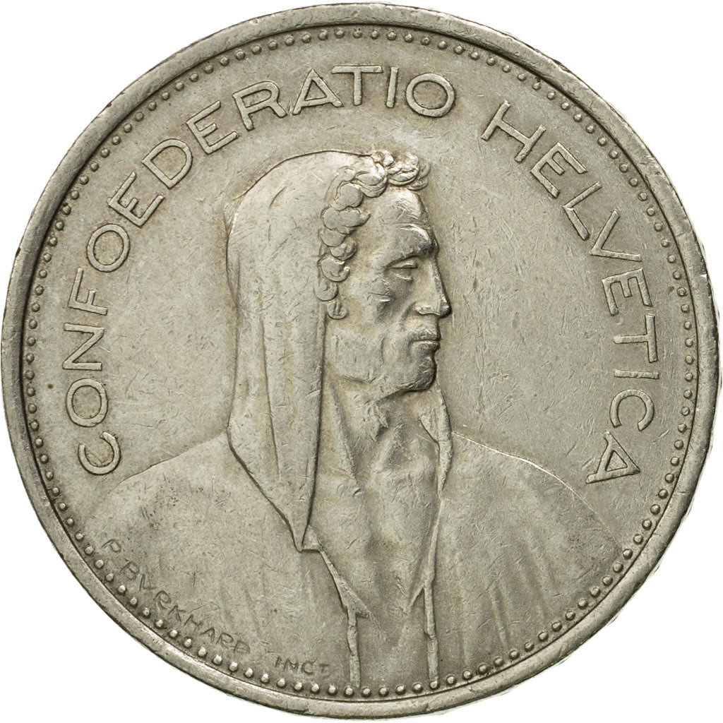 Coin, Switzerland, 5 Francs, 1968, Bern, EF(40-45), Copper-nickel, KM:40a.1
