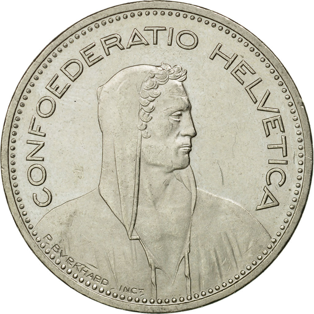 Coin, Switzerland, 5 Francs, 1987, Bern, EF(40-45), Copper-nickel, KM:40a.3