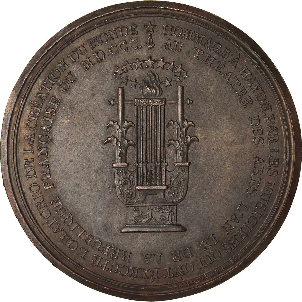 Frankrijk, Medaille, Hommage à Haydn au Théâtre des Arts, History, 1800, ZF