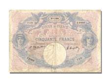 France, 50 Francs, 50 F 1889-1927 ''Bleu et Rose'', 1923, KM #64g, 1923-01-23,..
