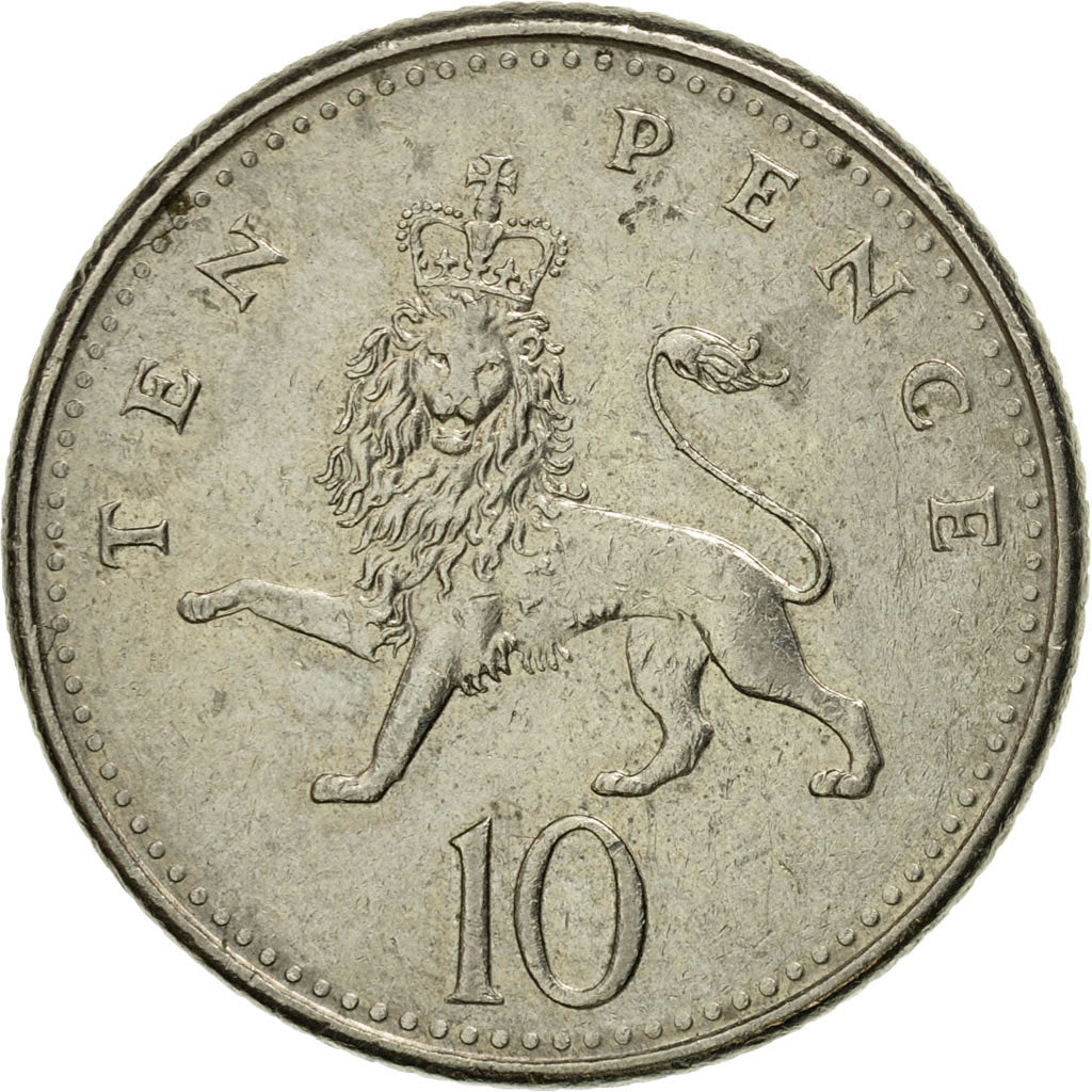Moneda, Gran Bretaña, Elizabeth II, 10 Pence, 1992, BC+, Cobre - níquel