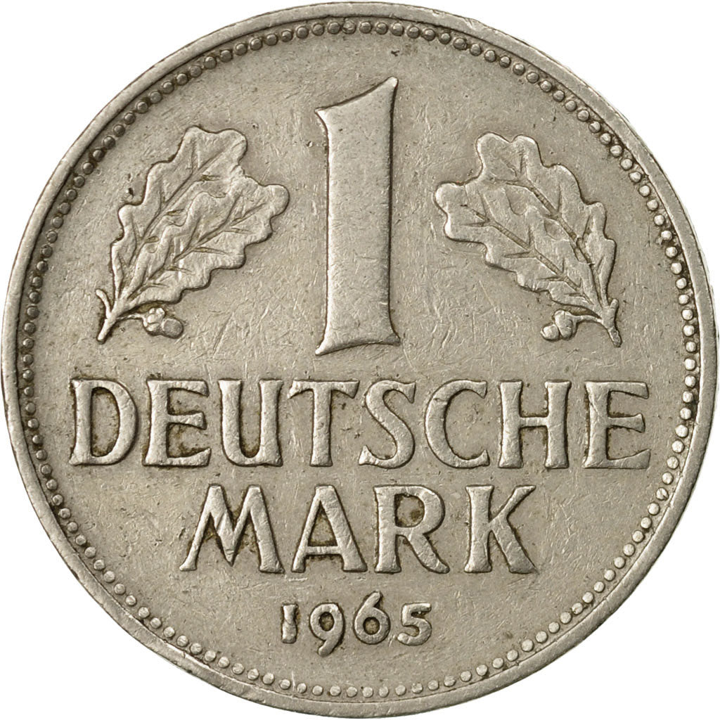 Munten, Federale Duitse Republiek, Mark, 1965, Karlsruhe, ZF, Copper-nickel