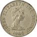 Coin, Jersey, Elizabeth II, 10 Pence, 1986, F(12-15), Copper-nickel, KM:57.1