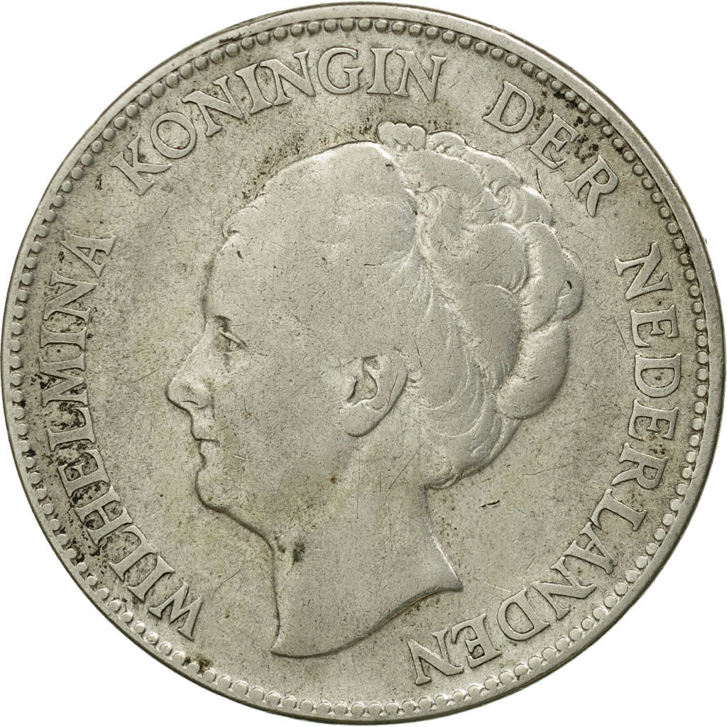 Münze, Niederlande, Wilhelmina I, Gulden, 1938, SS+, Silber, KM:161.1