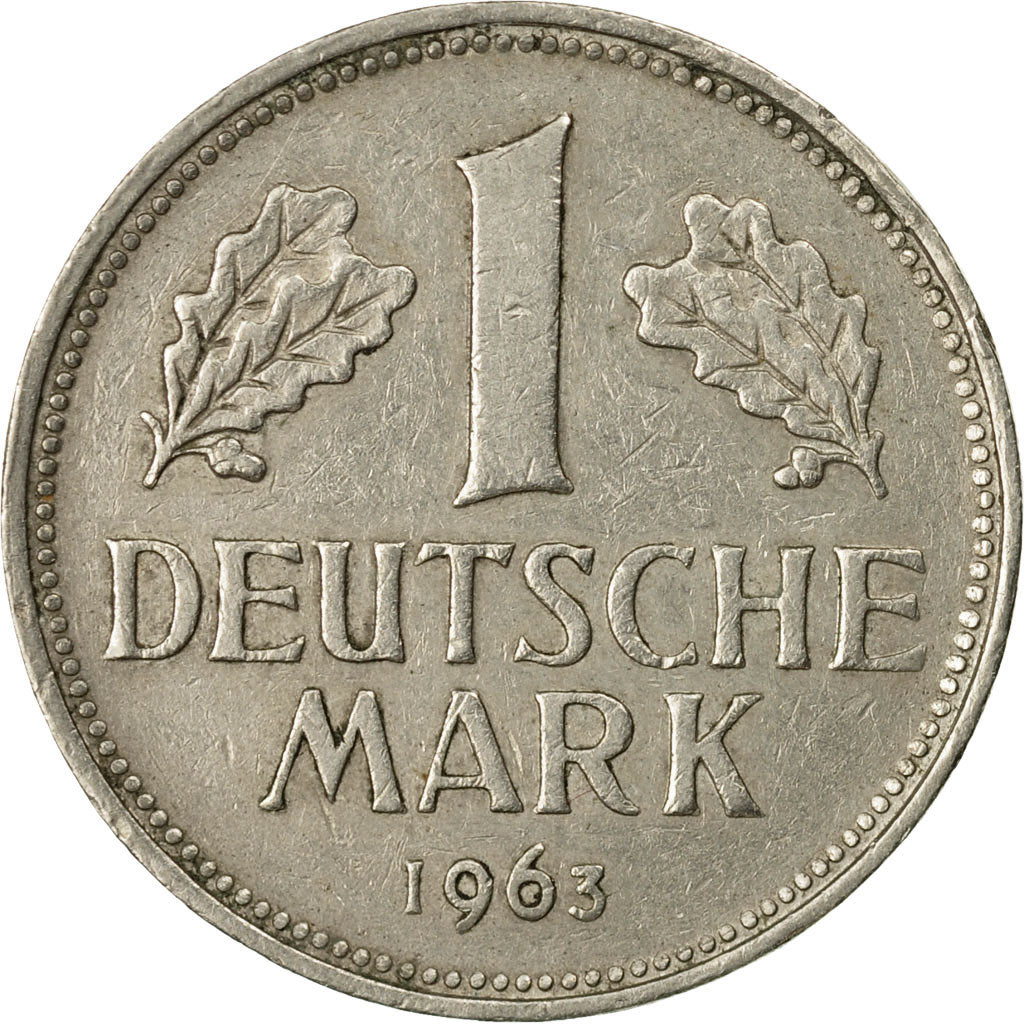 Coin, GERMANY - FEDERAL REPUBLIC, Mark, 1963, Hambourg, VG(8-10), Copper-nickel