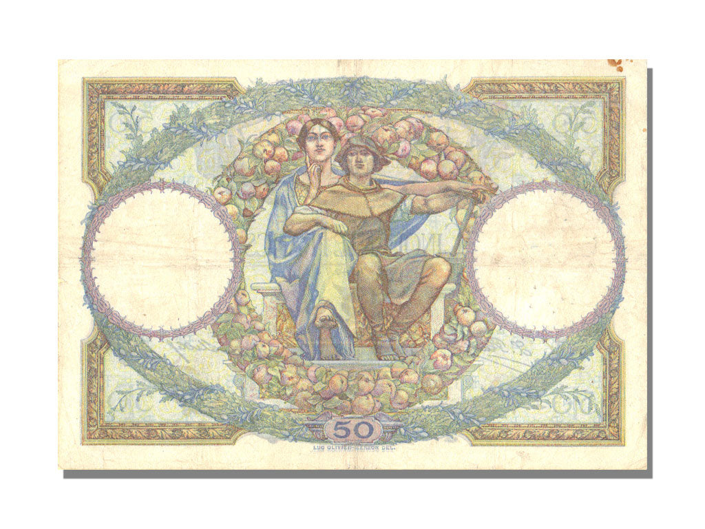 France, 50 Francs, 50 F 1927-1934 ''Luc Olivier Merson'', 1927, KM #77a,...