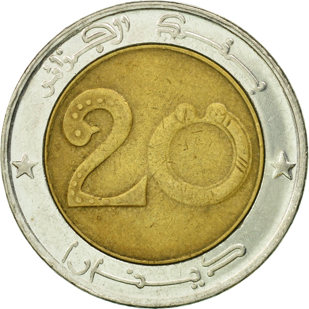 Coin, Algeria, 20 Dinars, 2005, Algiers, EF(40-45), Bi-Metallic, KM:125