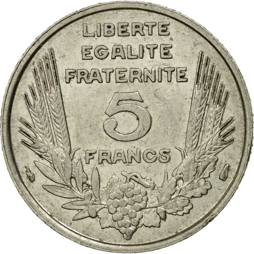 Moneda, Francia, Bazor, 5 Francs, 1933, Paris, MBC, Níquel, KM:887, Le