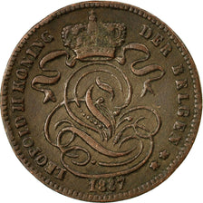 Coin, Belgium, Leopold II, Centime, 1887, EF(40-45), Copper, KM:34.1