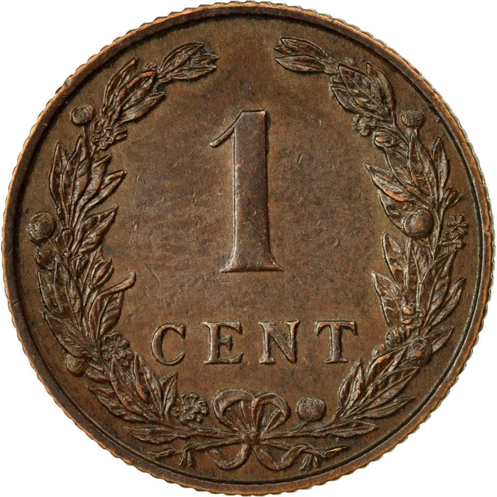 Coin, Netherlands, Wilhelmina I, Cent, 1907, AU(55-58), Bronze, KM:132.1