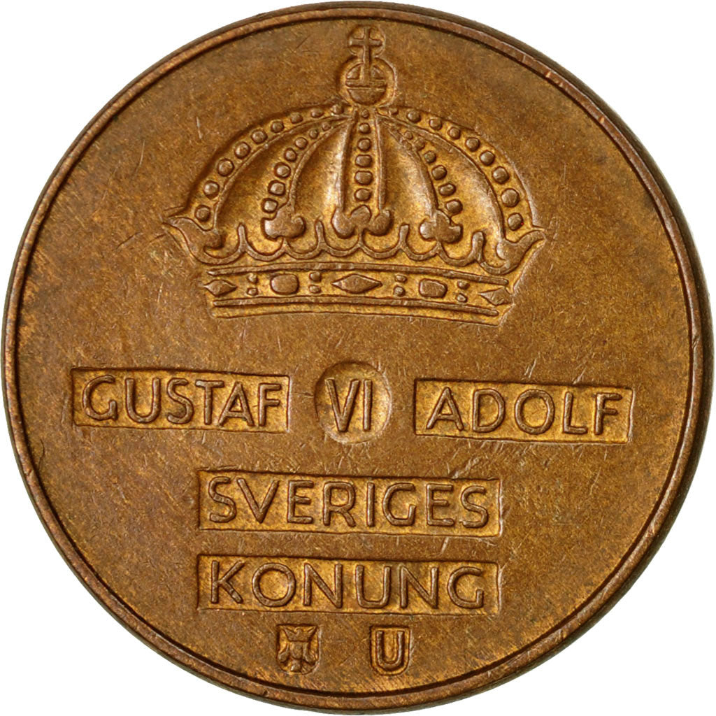 Munten, Zweden, Gustaf VI, Ore, 1963, ZF+, Bronze, KM:820