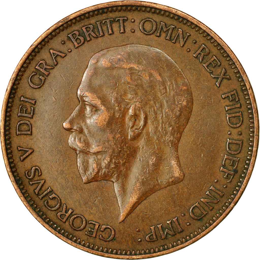 Coin, Great Britain, George V, Penny, 1928, EF(40-45), Bronze, KM:838