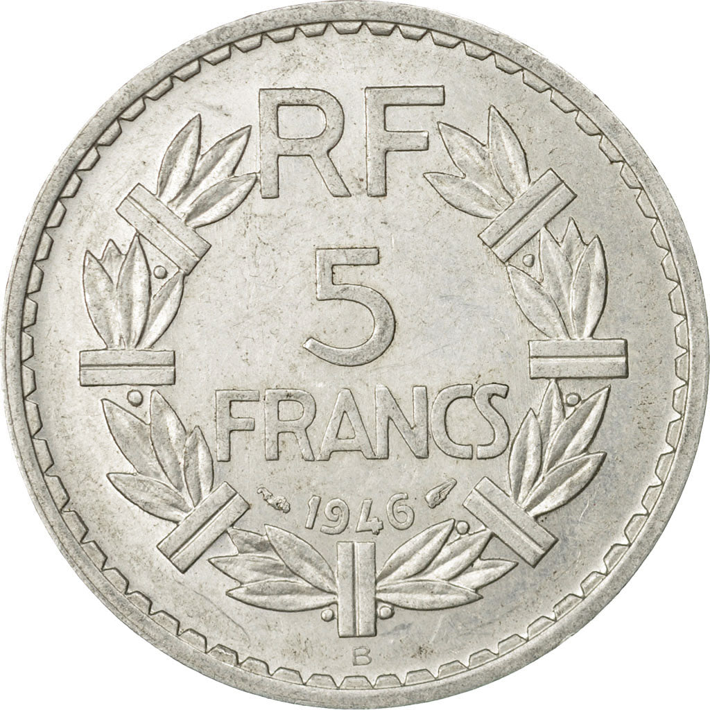 Monnaie, France, Lavrillier, 5 Francs, 1946, Beaumont - Le Roger, TB+