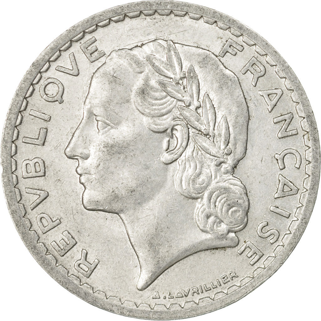 Coin, France, Lavrillier, 5 Francs, 1947, Paris, VF(30-35), Aluminum, KM:888b.1