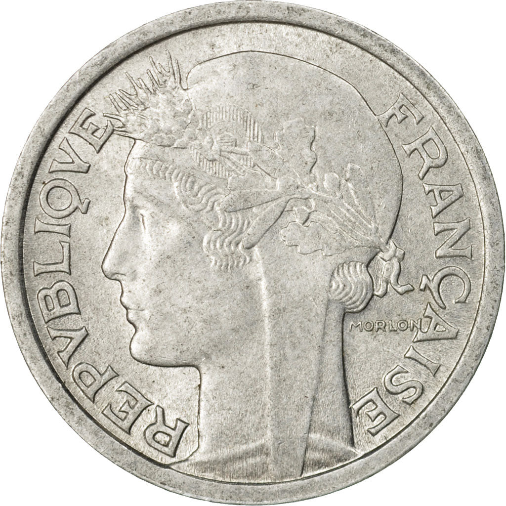 Coin, France, Morlon, Franc, 1947, Beaumont - Le Roger, EF(40-45), Aluminum