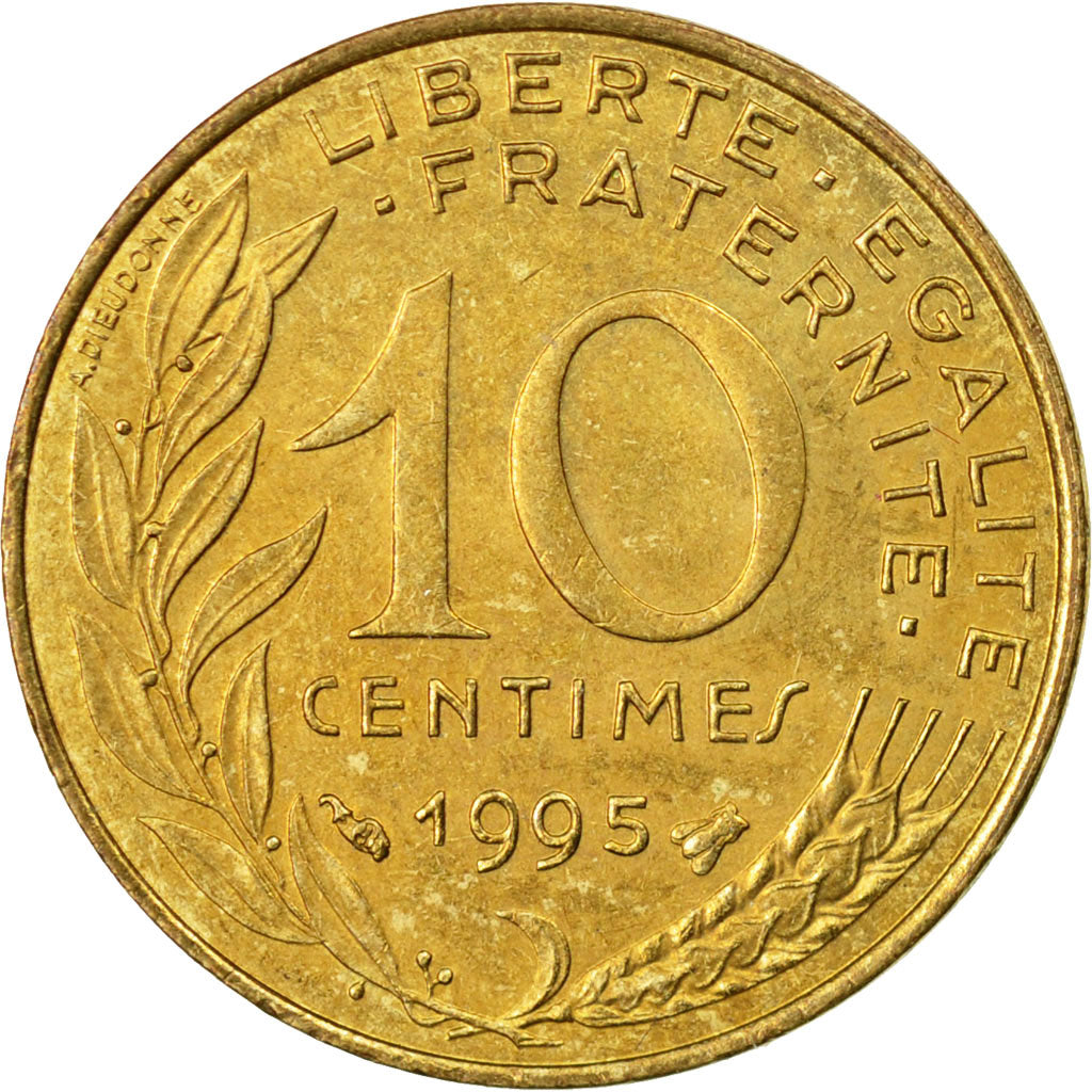 Coin, France, Marianne, 10 Centimes, 1995, Paris, VF(30-35), Aluminum-Bronze