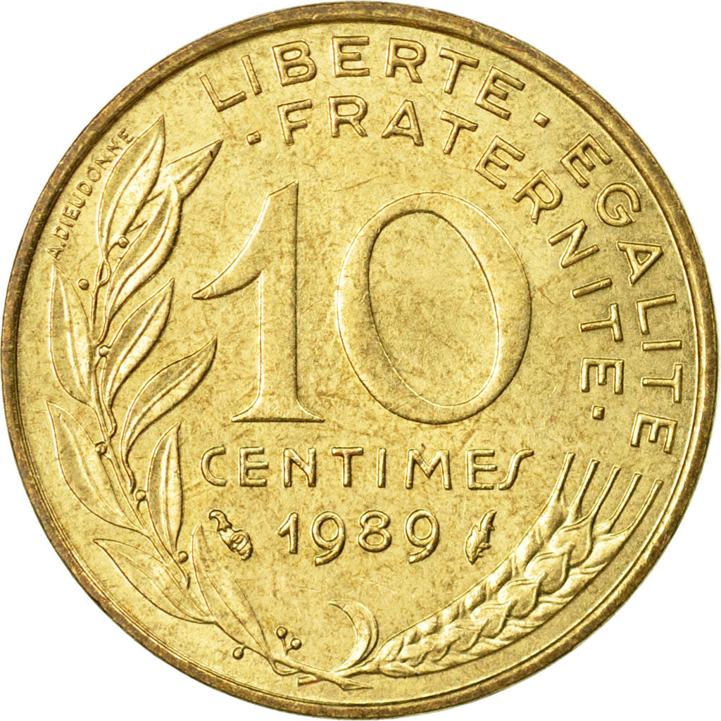Coin, France, Marianne, 10 Centimes, 1989, Paris, VF(30-35), Aluminum-Bronze