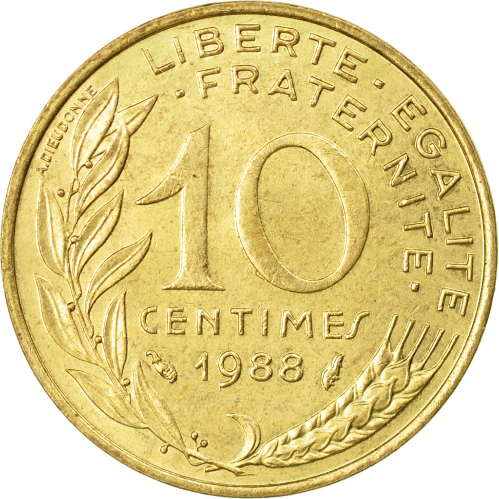 Monnaie, France, Marianne, 10 Centimes, 1988, Paris, TTB, Aluminum-Bronze