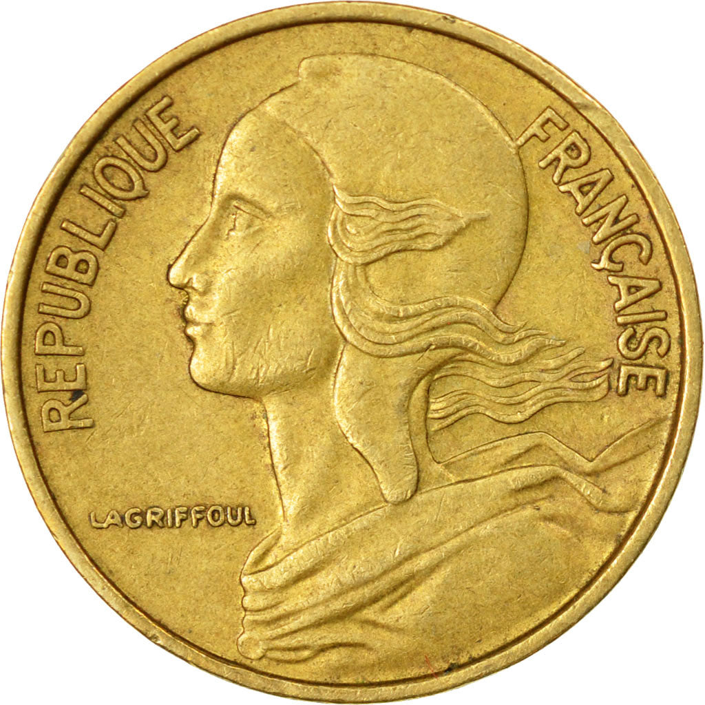 Moneda, Francia, Marianne, 5 Centimes, 1972, Paris, BC+, Aluminio - bronce