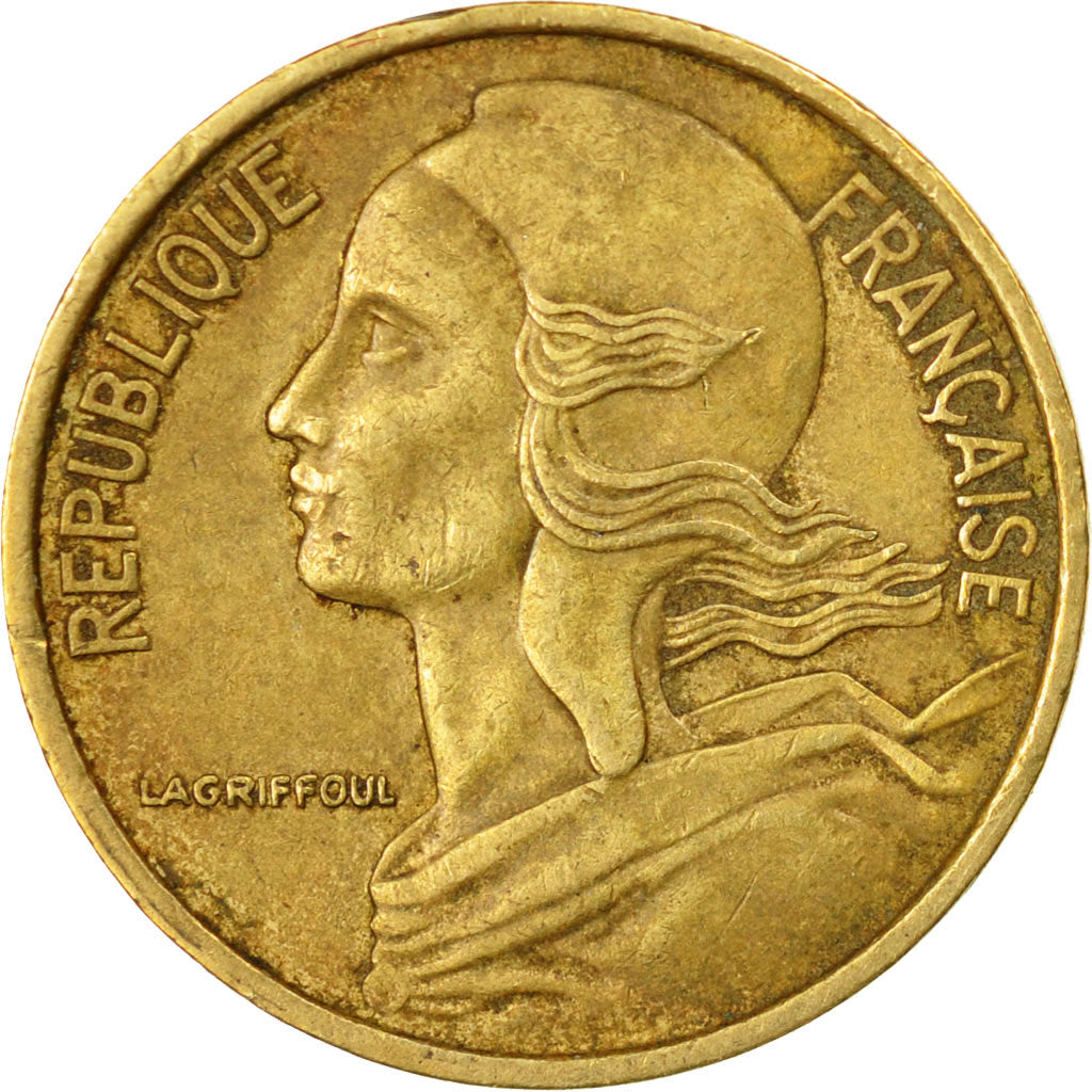 Moneda, Francia, Marianne, 5 Centimes, 1970, Paris, BC+, Aluminio - bronce