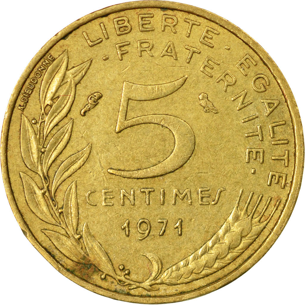 Coin, France, Marianne, 5 Centimes, 1971, Paris, VF(20-25), Aluminum-Bronze