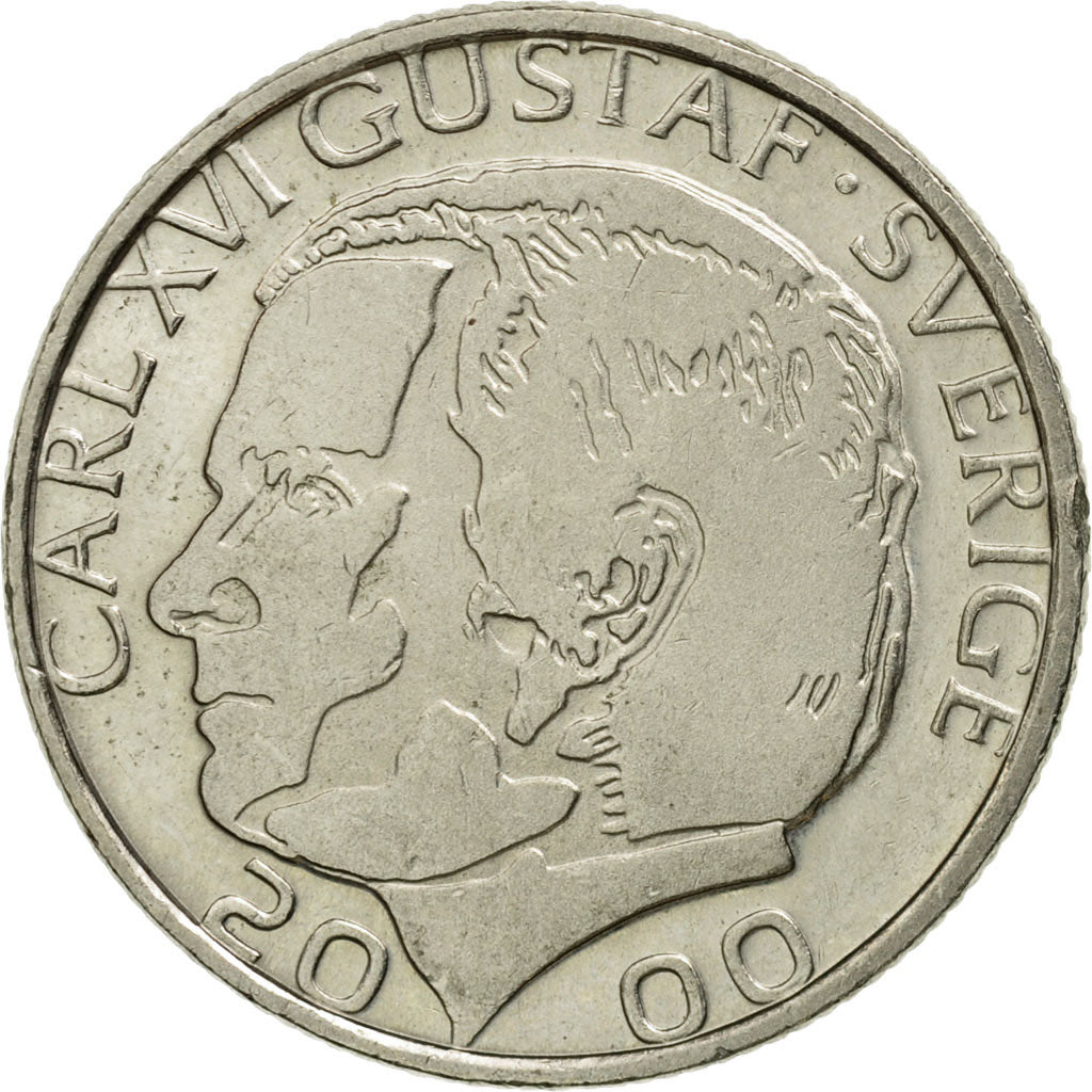 Coin, Sweden, Carl XVI Gustaf, Krona, 2000, MS(63), Copper-nickel, KM:852a