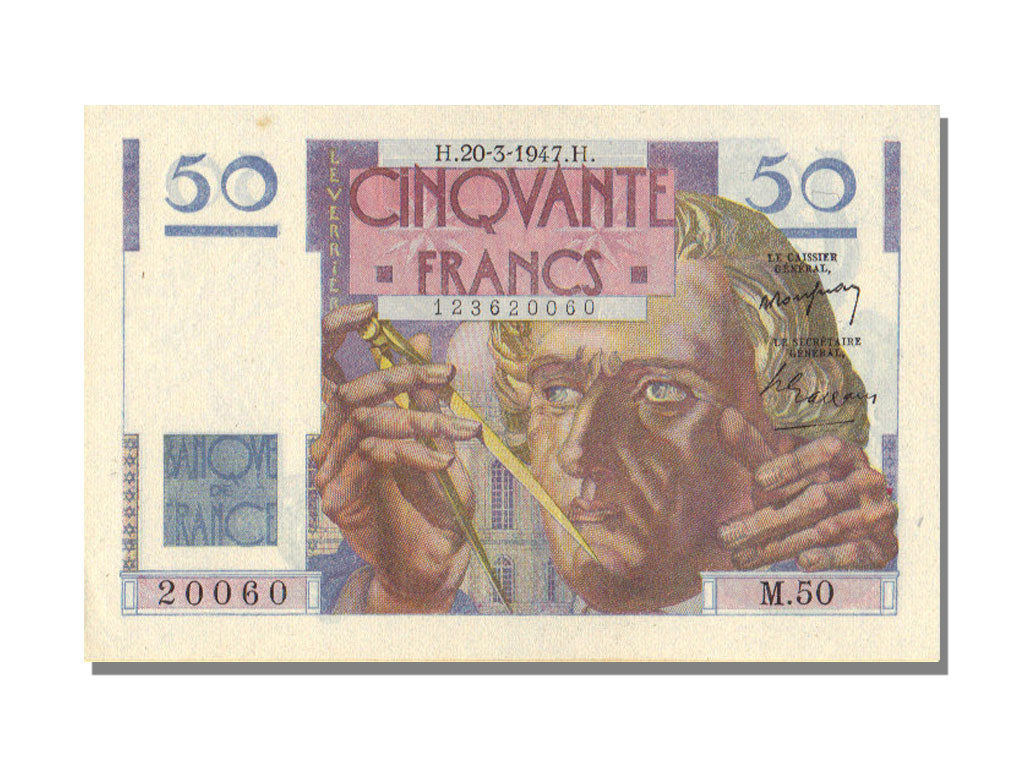 Billet, France, 50 Francs, 50 F 1946-1951 ''Le Verrier'', 1947, 1947-03-20