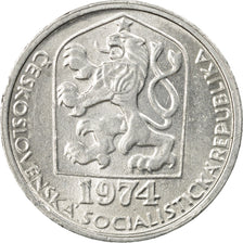 Coin, Czechoslovakia, 10 Haleru, 1974, AU(55-58), Aluminum, KM:80