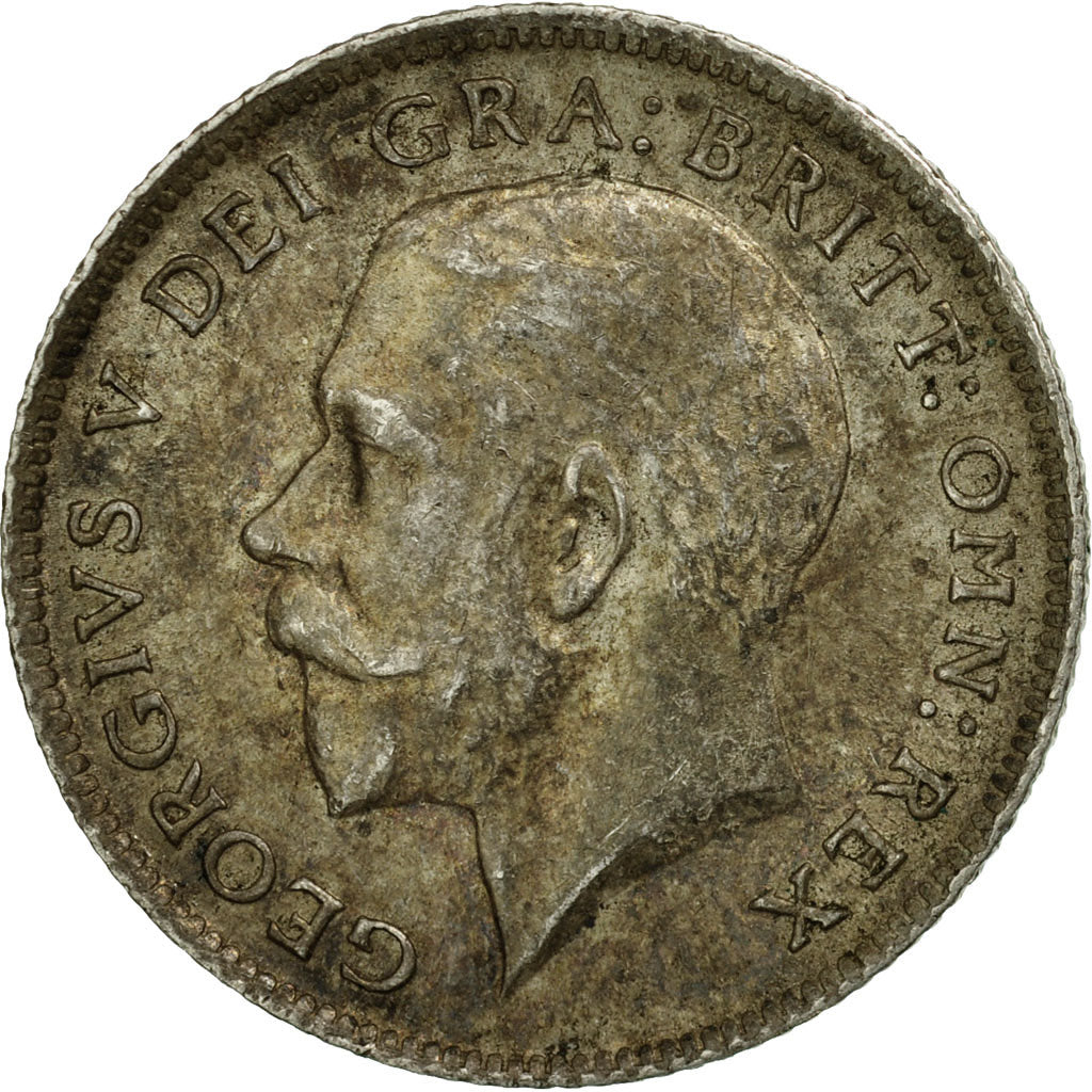 Coin, Great Britain, George V, 6 Pence, 1919, EF(40-45), Silver, KM:815