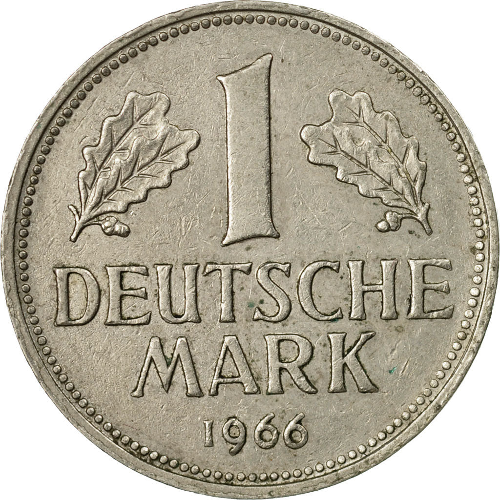 Coin, GERMANY - FEDERAL REPUBLIC, Mark, 1966, Hambourg, VF(30-35)