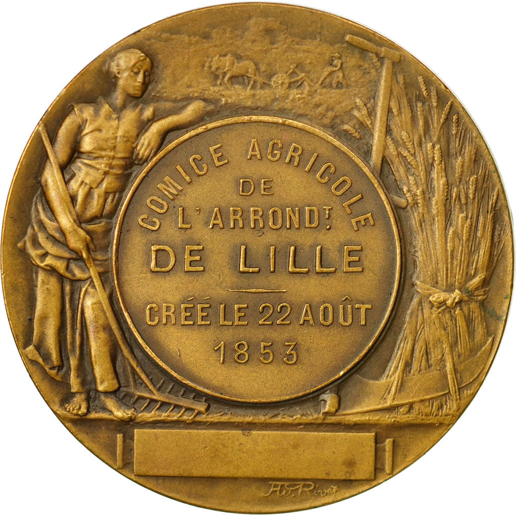 Francja, Medal, Comice Agricole de l'Arrondissement de Lille, 1853, Bottée
