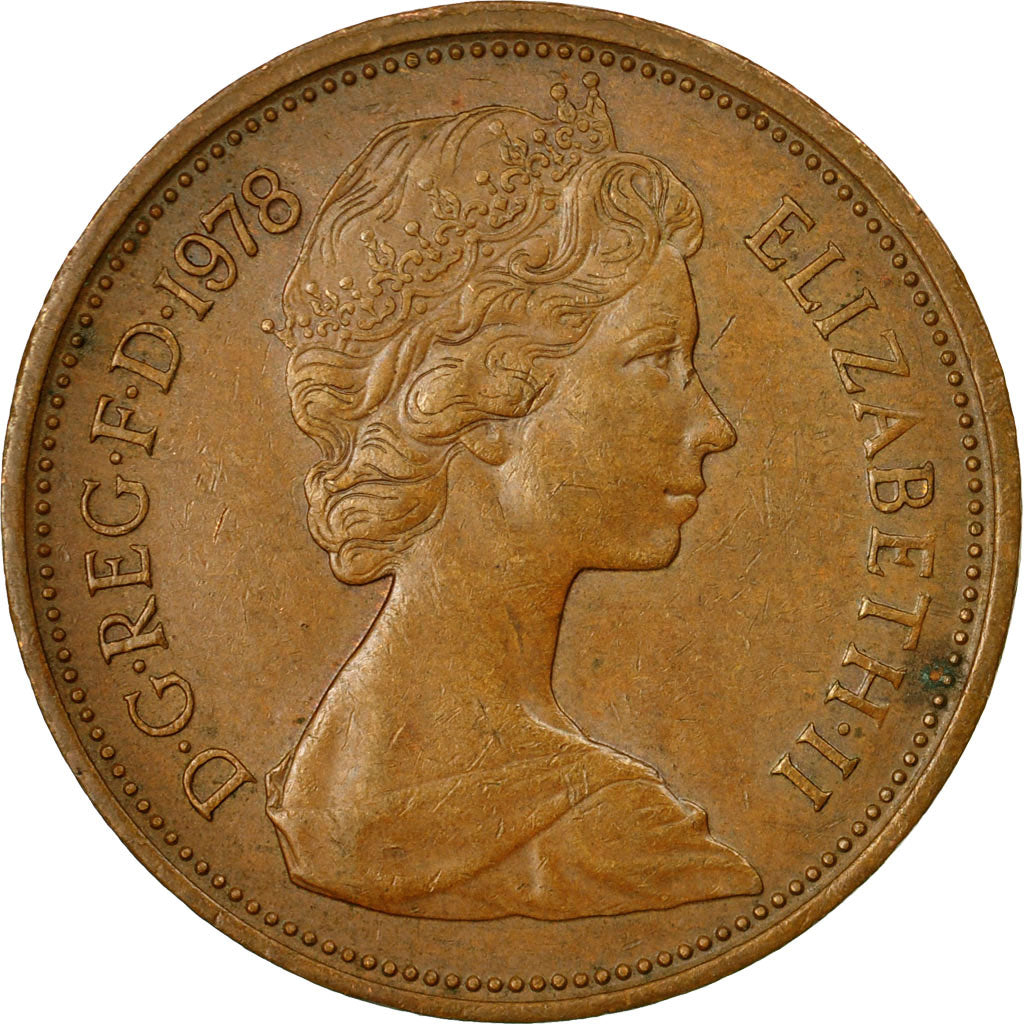 Monnaie, Grande-Bretagne, Elizabeth II, 2 New Pence, 1978, TB+, Bronze, KM:916