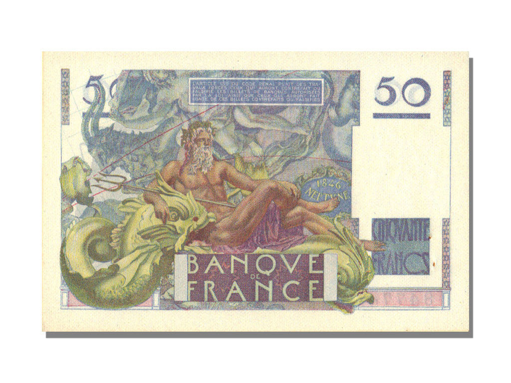 Banknote, France, 50 Francs, 50 F 1946-1951 ''Le Verrier'', 1949, 1949-11-03