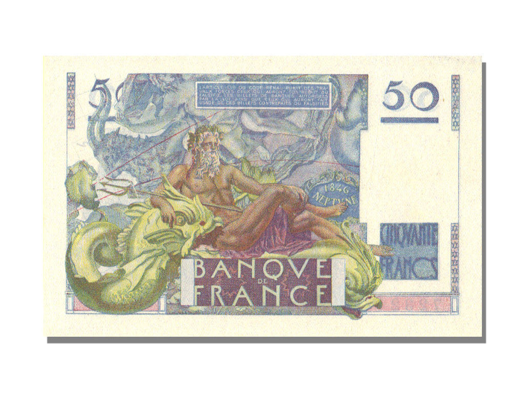 Banconote, Francia, 50 Francs, 50 F 1946-1951 ''Le Verrier'', 1950, 1950-08-24