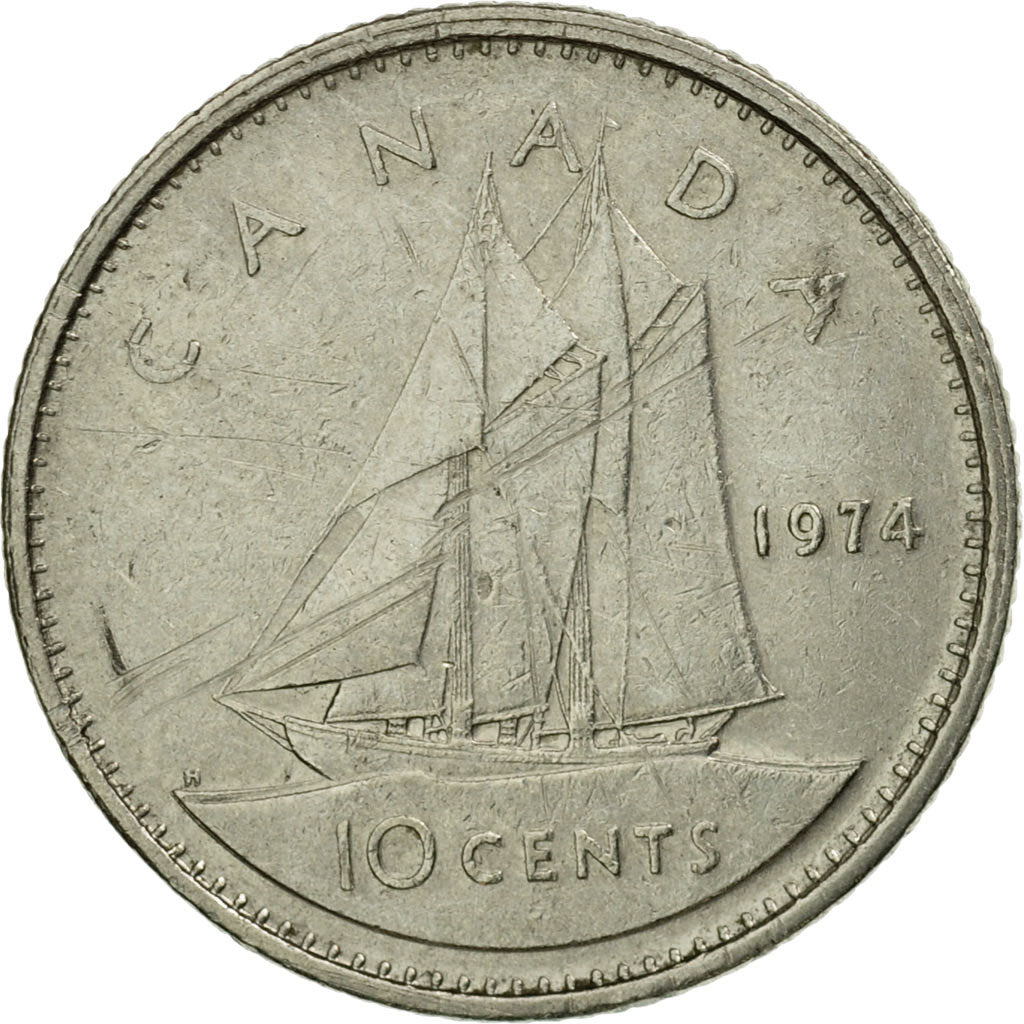 Monnaie, Canada, Elizabeth II, 10 Cents, 1974, Royal Canadian Mint, Ottawa, TB+
