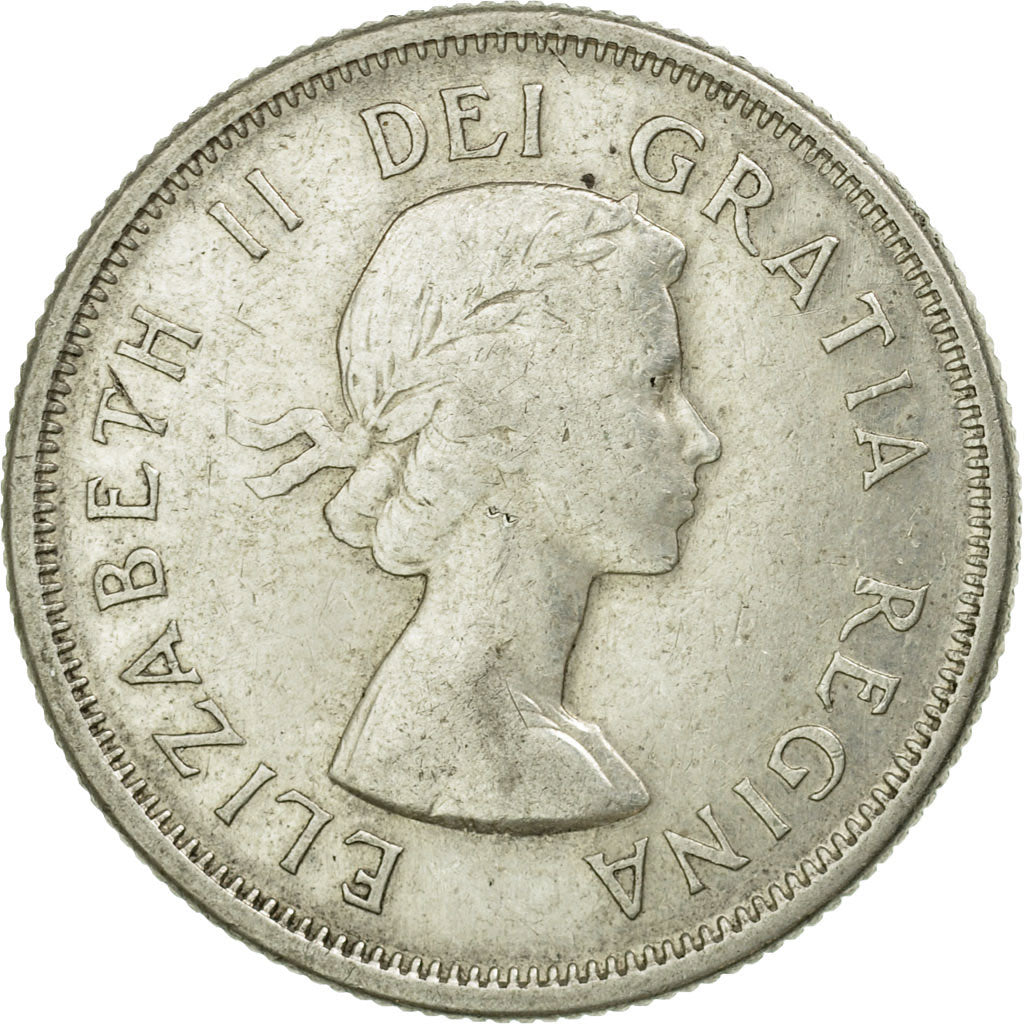 Coin, Canada, Elizabeth II, 25 Cents, 1958, Royal Canadian Mint, Ottawa