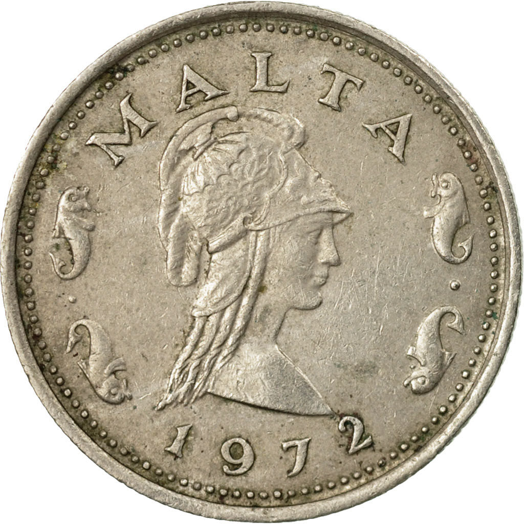 Moneta, Malta, 2 Cents, 1972, British Royal Mint, VF(20-25), Miedź-Nikiel, KM:9
