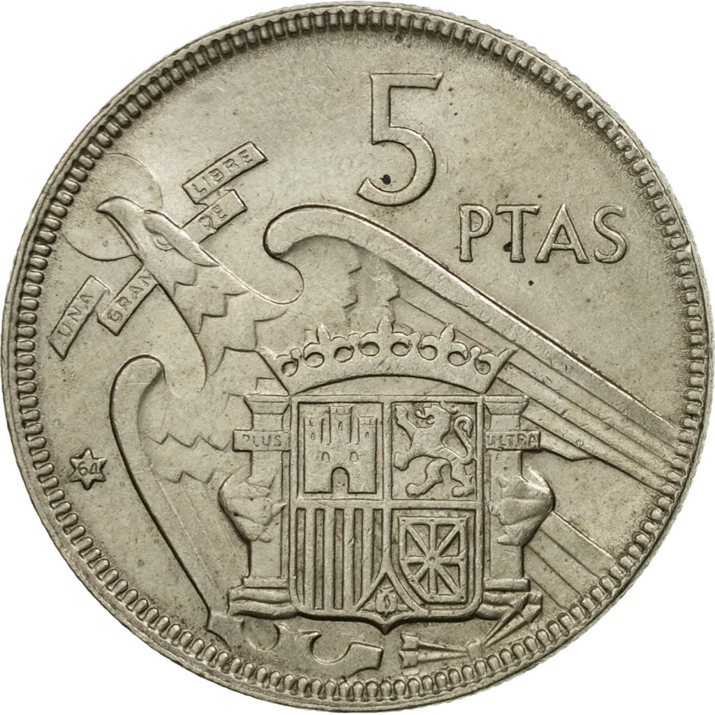 Monnaie, Espagne, Caudillo and regent, 25 Pesetas, 1964, TB+, Copper-nickel