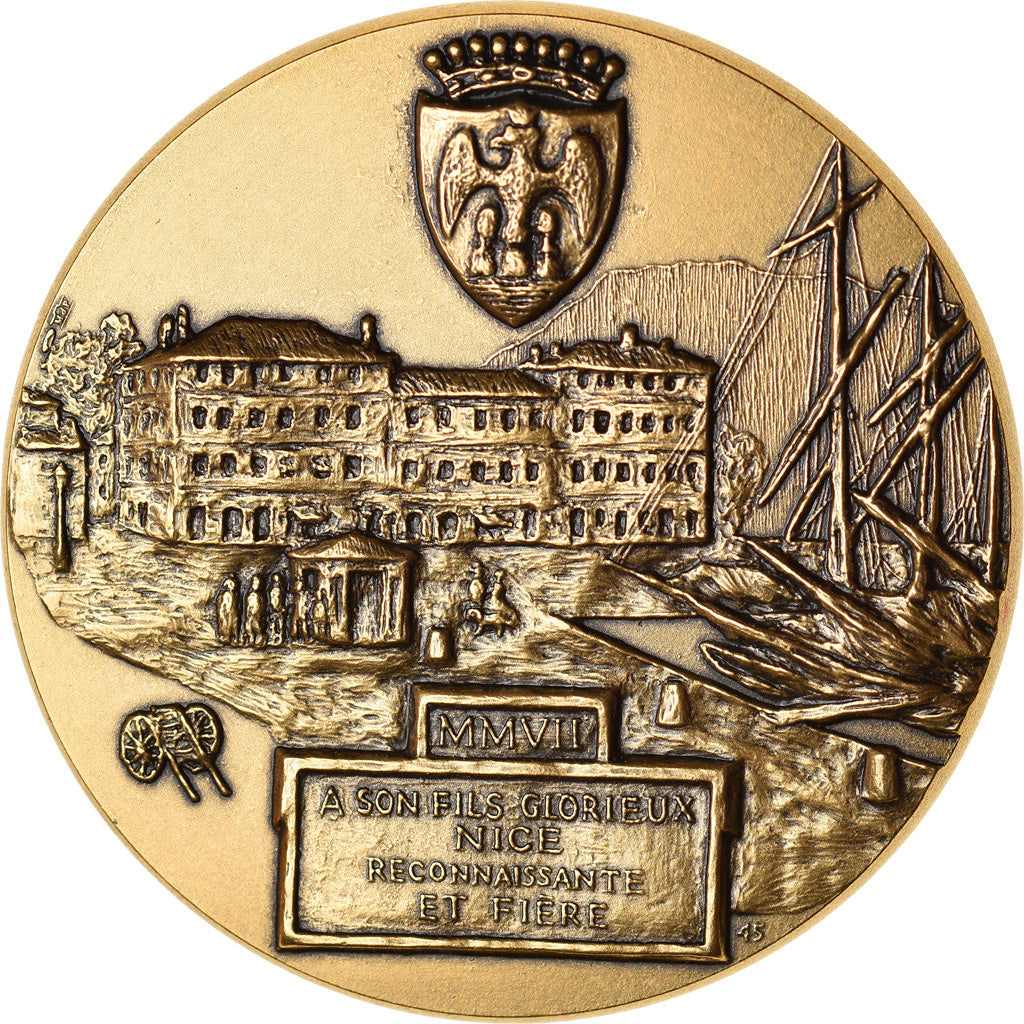 France, Médaille, Jousé Garibaldi, Nice Reconnaissante, 2007, MDP, FDC, Bronze