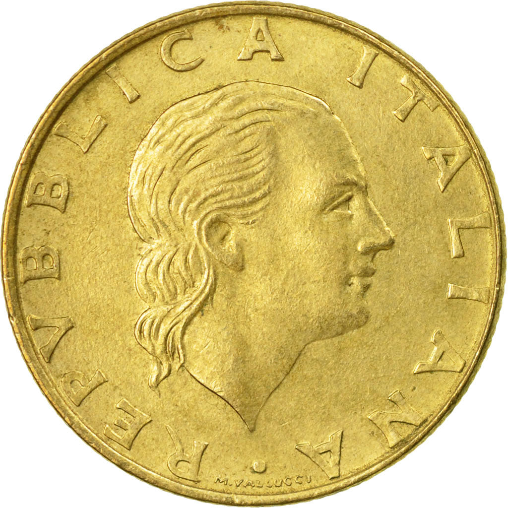 Coin, Italy, 200 Lire, 1985, Rome, AU(50-53), Aluminum-Bronze, KM:105