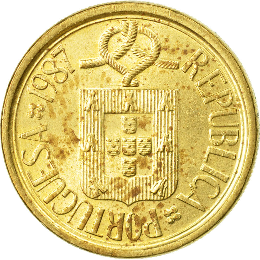 Coin, Portugal, 10 Escudos, 1987, VF(20-25), Nickel-brass, KM:633