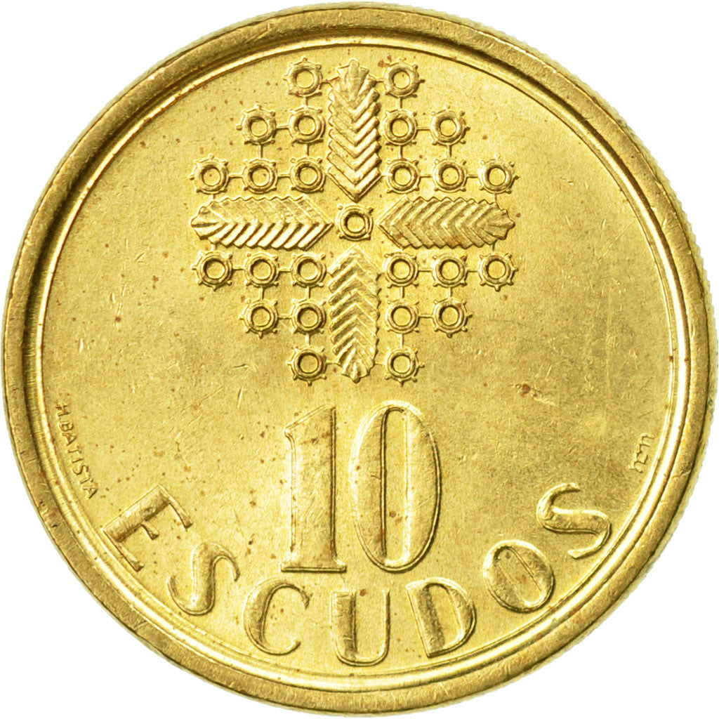 Coin, Portugal, 10 Escudos, 1987, VF(20-25), Nickel-brass, KM:633